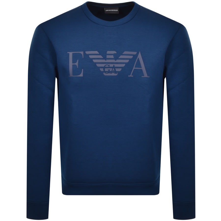 Alternative Image for ProductEmporio Armani Lounge Logo Sweatshirt Blue1